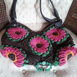 Peru traditonal knited bag 15"/10"  with free gifts (bracelet or earrings)